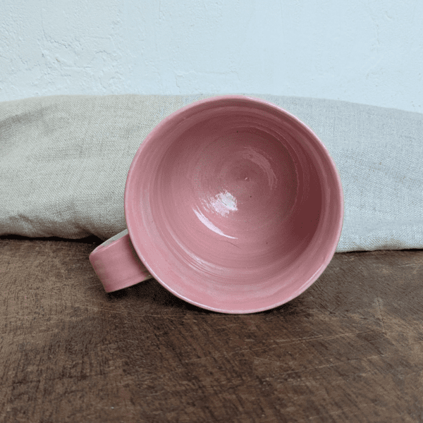 Pink Gloss Mug with Hot Chocolate