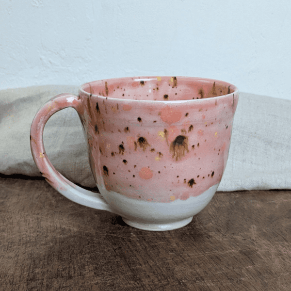 Speckled Pink Mug #2 with Hot Chocolate