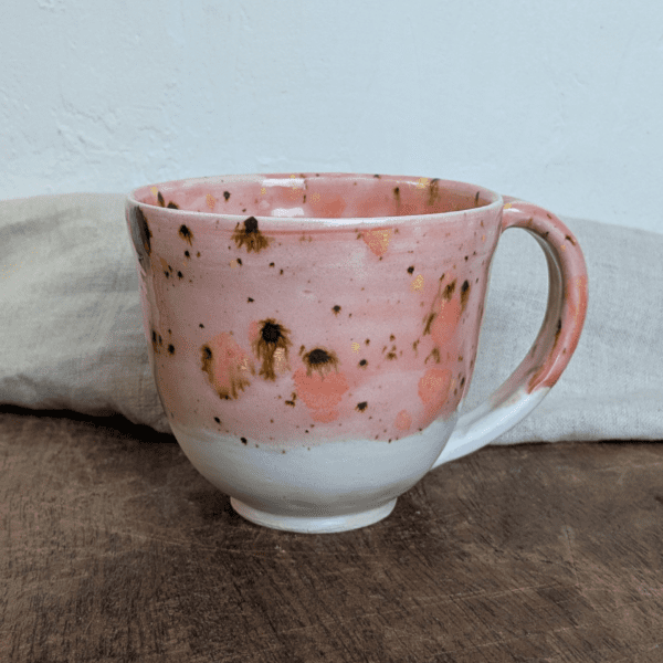 Speckled Pink Mug #2 with Hot Chocolate