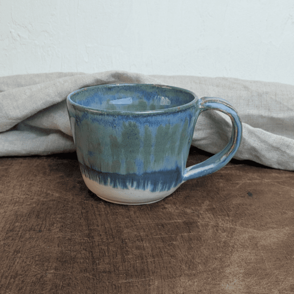 Blue & Green Mug #2 with Hot Chocolate