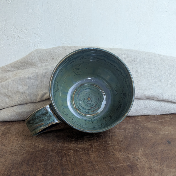 Blue Green Mug #1 with Hot Chocolate