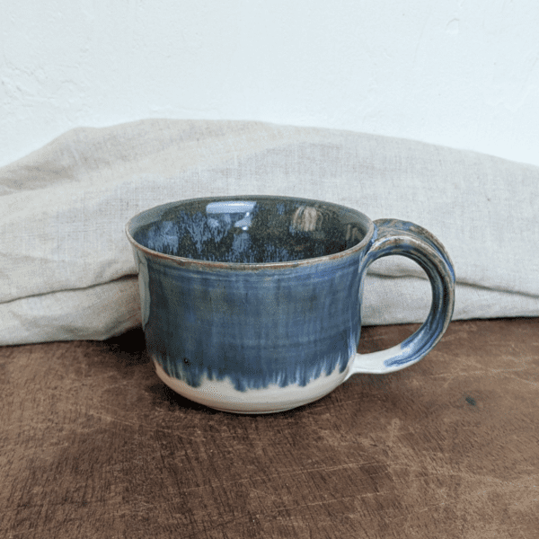 Blue Green Mug #4 with Hot Chocolate