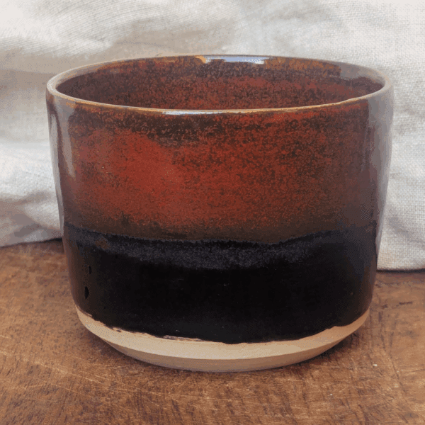 Rusty Mottled Mug with Hot Chocolate