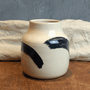 Black Brush Stroke Vase