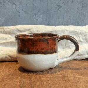Rusty Mottled Mug #1 with Hot Chocolate