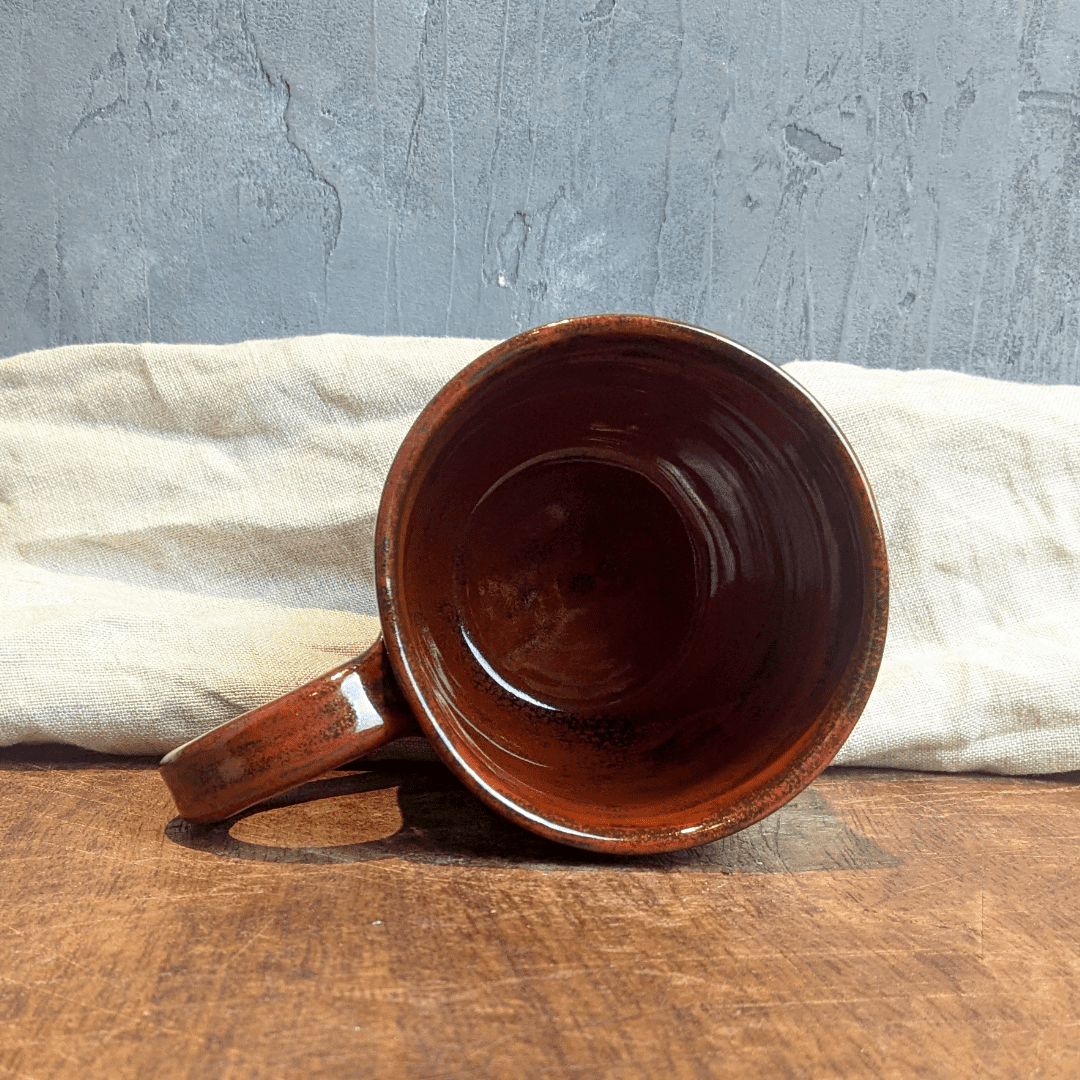 Rusty Mottled Mug #2 with Hot Chocolate