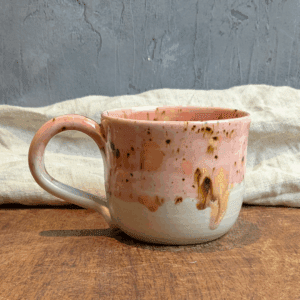Speckled Pink Mug #10 with Hot Chocolate