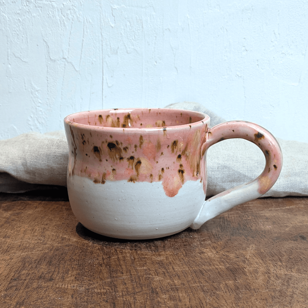 Speckled Pink Mug #3 with Hot Chocolate