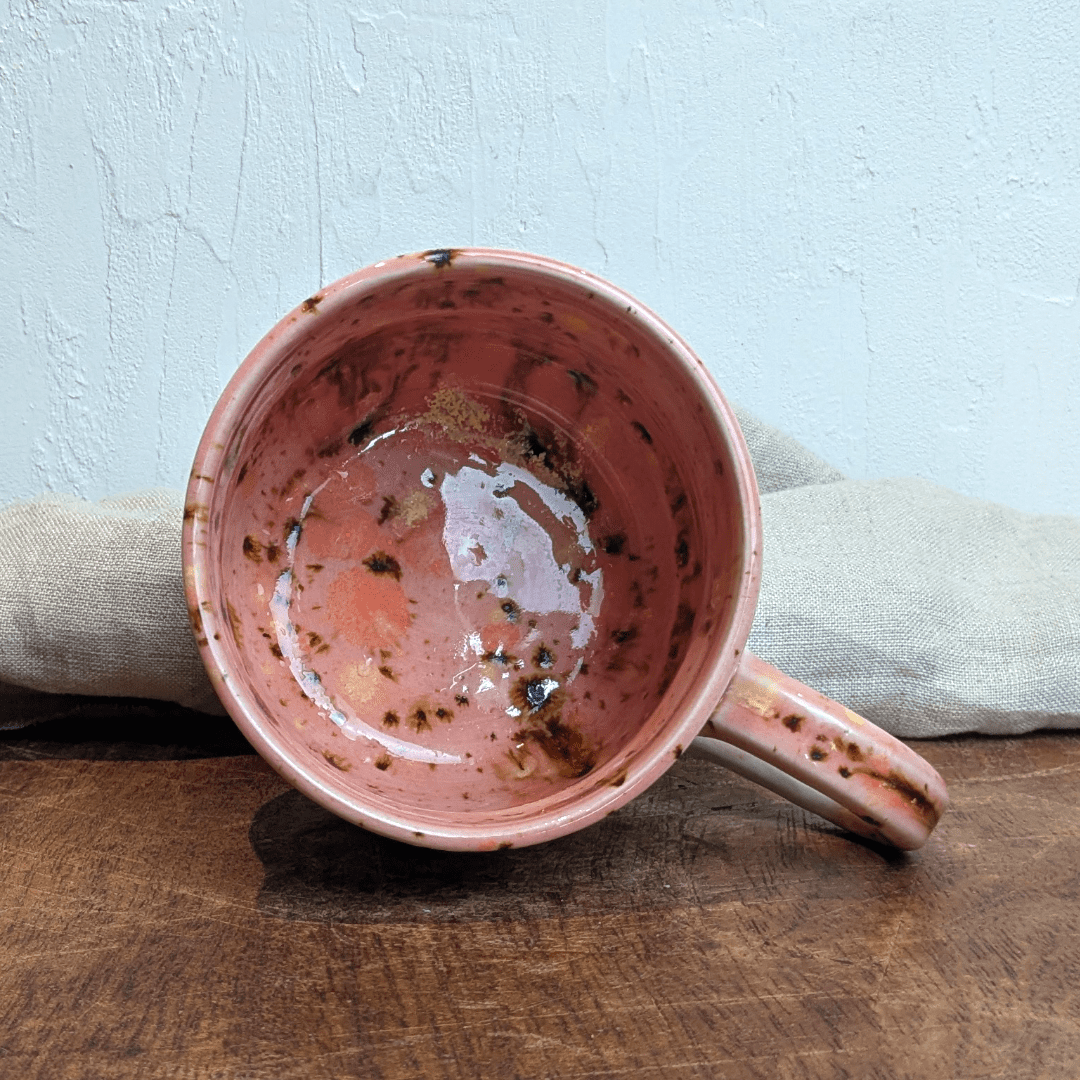 Speckled Pink Mug #3 with Hot Chocolate