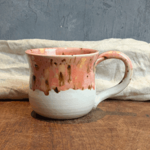 Speckled Pink Mug #8 with Hot Chocolate
