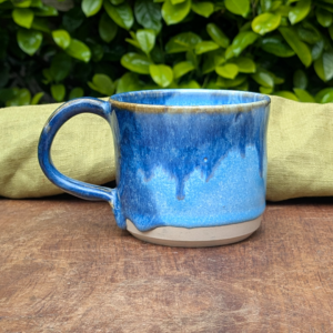 Turquoise and Blue Mug with Hot Chocolate